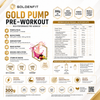 GoldPump Pre-Workout 300g · 400mg Cafeína · Pump Extremo · Fruit Punch